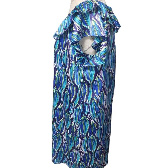 Gianni Bini Vibrant Colorful Design Sleeveless Loose Fitting Midi Dress Pullover - Picture 2 of 8